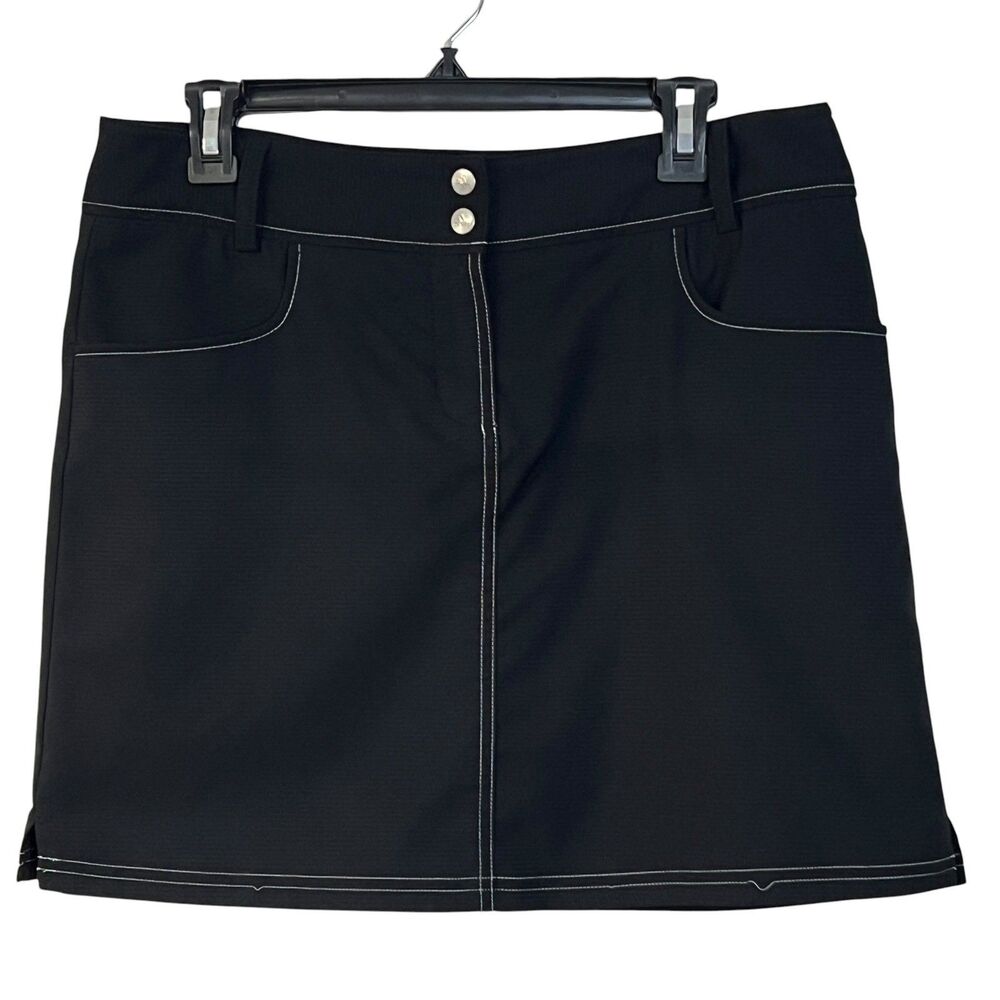 Adidas ClimaCool Womens Golf Skort Black Contrast Stitch Size 8 Mini Skirt
